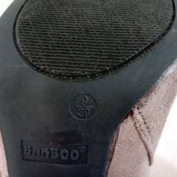 Bamboo Womens Taupe Over-The-Knee Suede Boots Size 9 - Picture 3 of 10